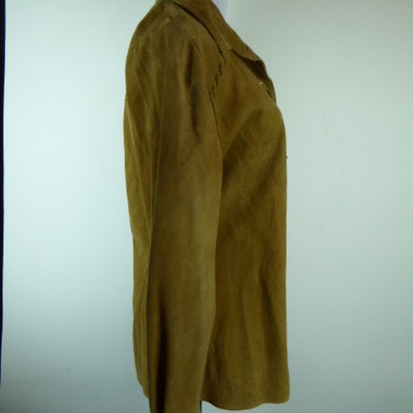MONTEVIDEO SUEDE whip stiched SHIRT jacket M - Picture 9 of 12